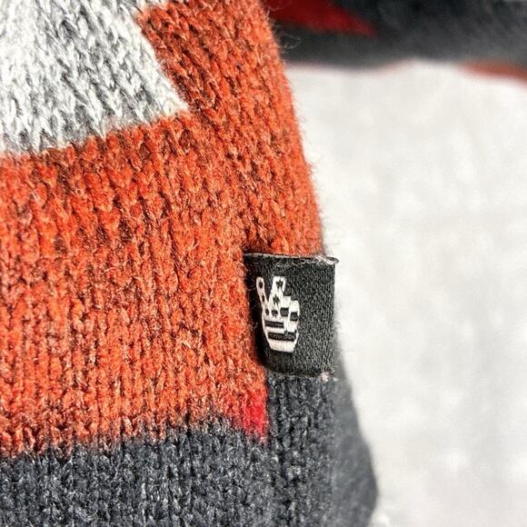 Junk Food Cardigan Sweater Mens XL Gray Red Fleece Aztec Southwestern Western - Picture 9 of 10